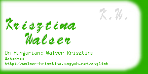 krisztina walser business card